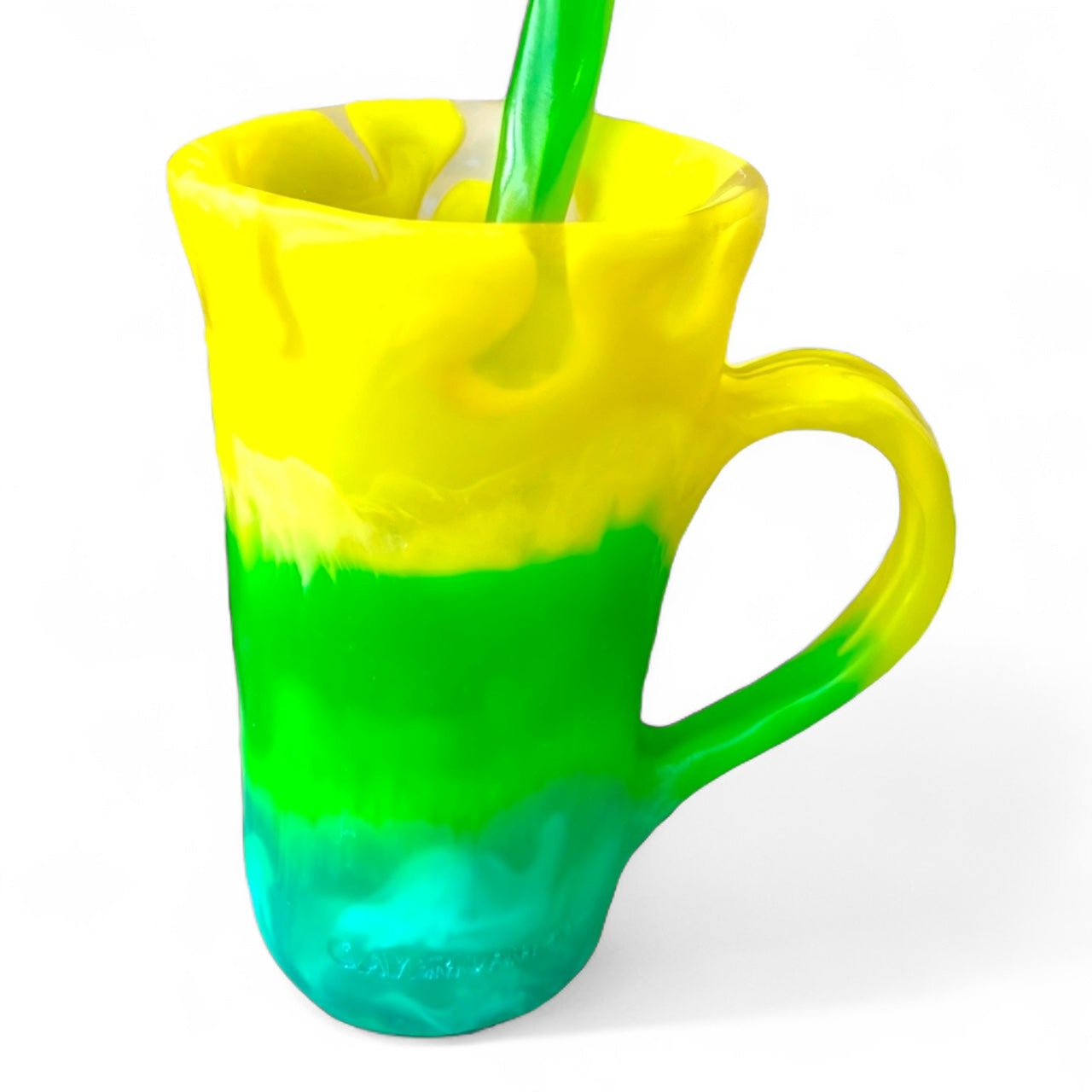 1 POCILLO Mug 🧋 1 Mezclador Corazon en Resina Especial 375 ml