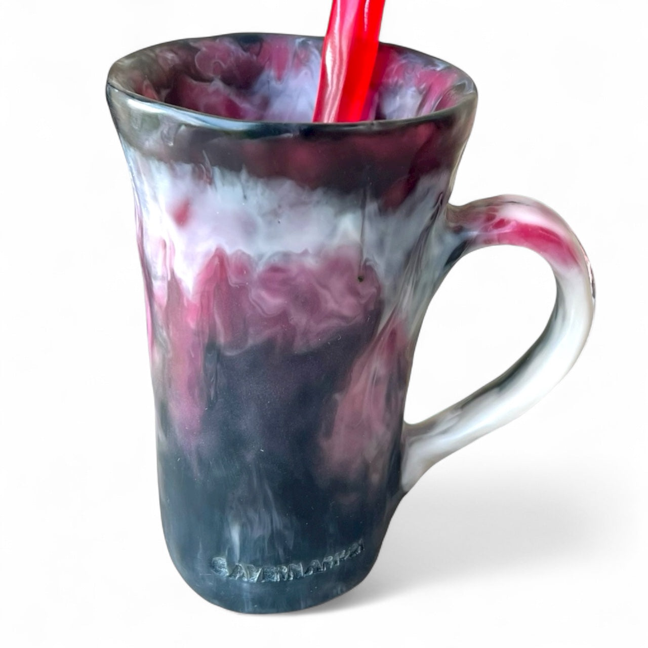 1 POCILLO Mug 🧋 1 Mezclador Corazon en Resina Especial 375 ml