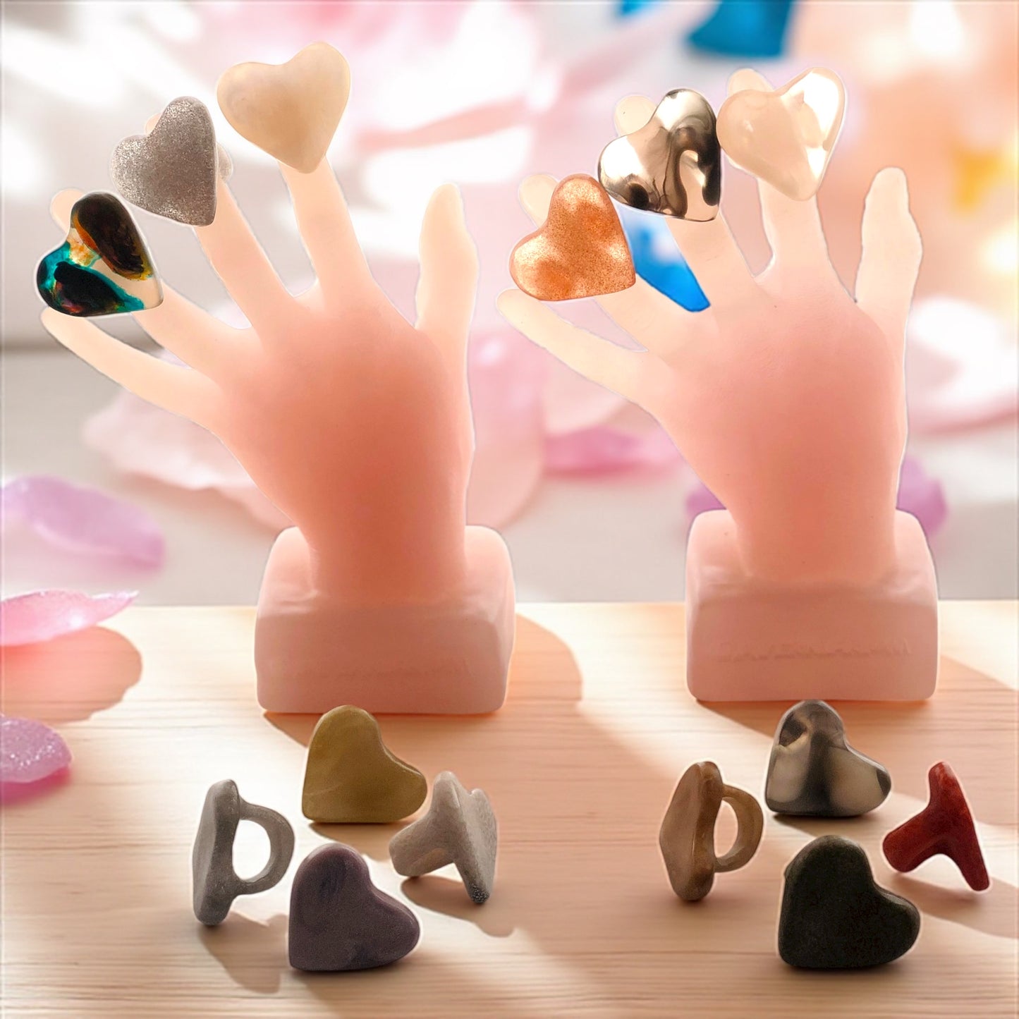 1 ANILLO Corazón ♥️ en Resina Especial