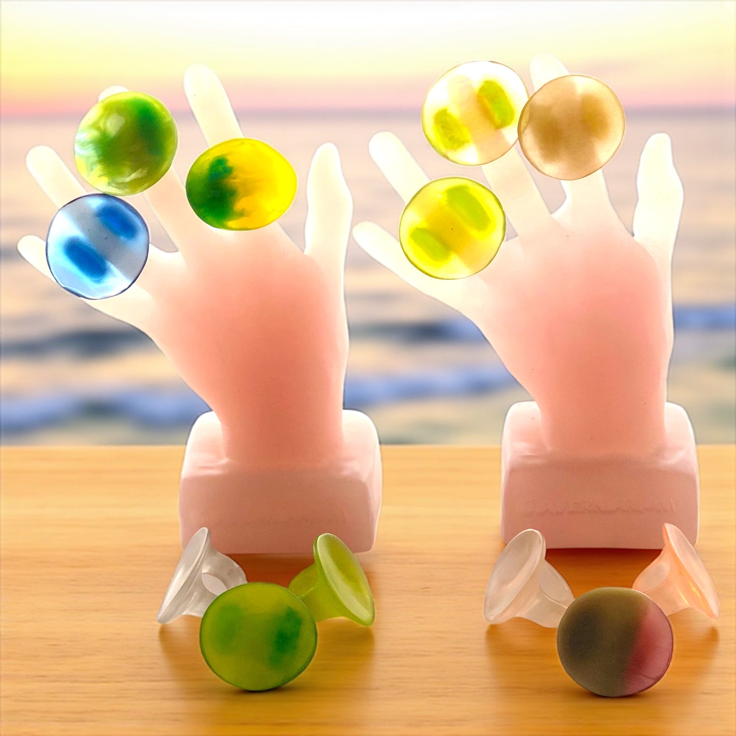 1 ANILLO Redondo 🌗 en Resina Especial