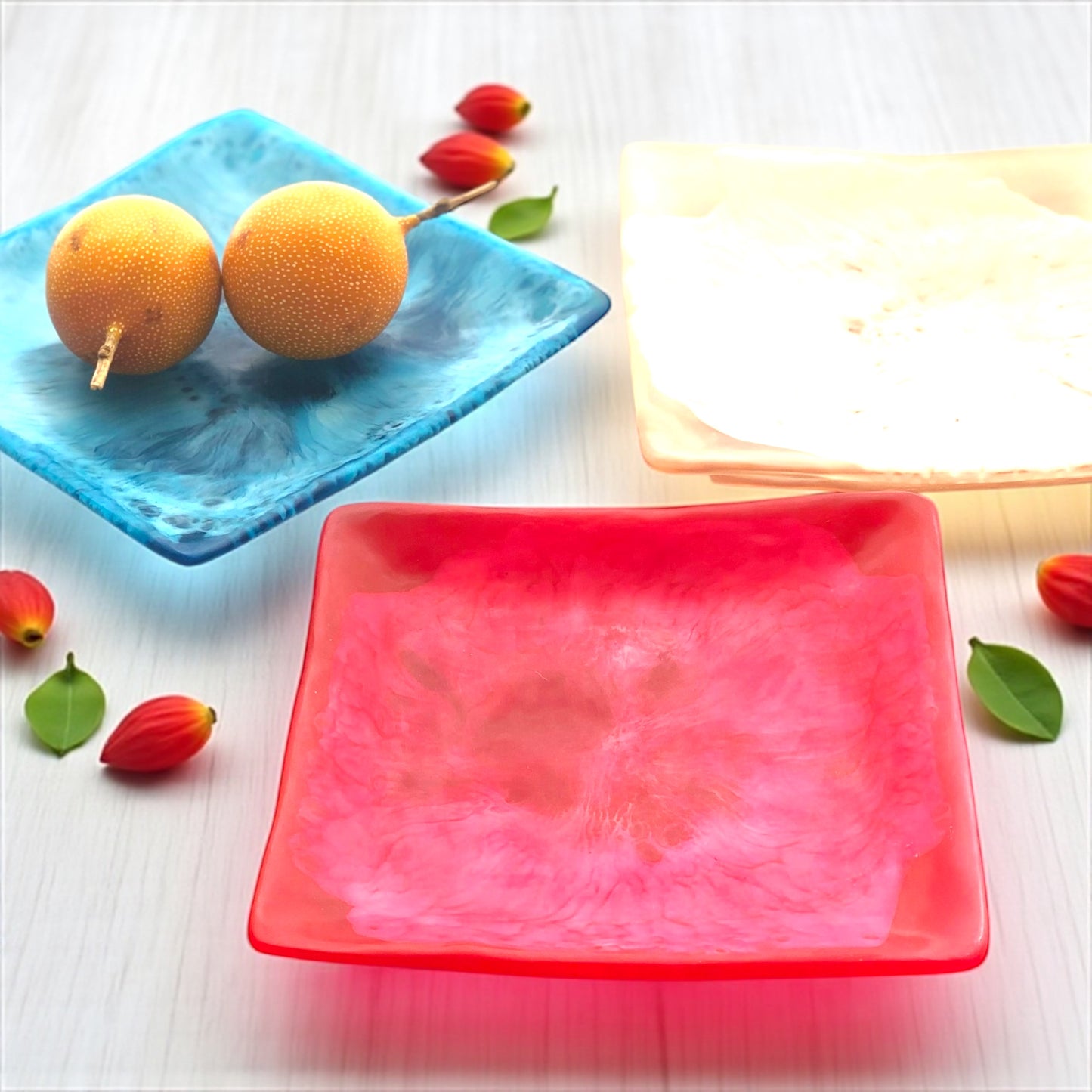 1 PLATO Cuadrado Grande 🍽 en resina Especial 31 cms