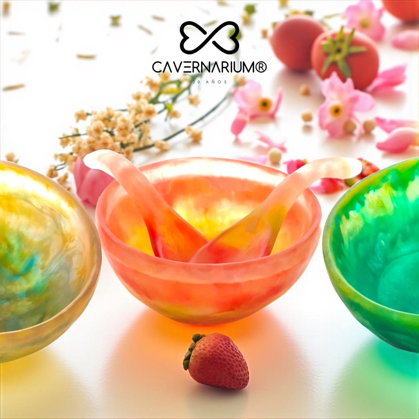 1 TAZA Grande 🥗 1 juego de Cucharones para servir en Resina Especial