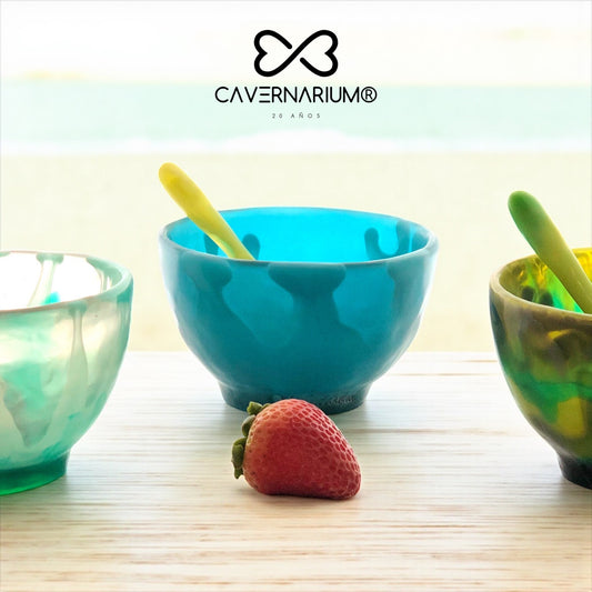 1 TAZA Alta 🥣 1 Cuchara en Resina Especial 600 ml.