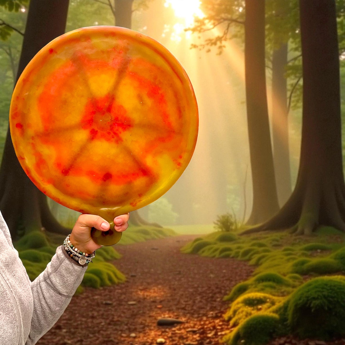 BANDEJA para Pizza 🍕 38 cms Mango Ergonómico en Resina Especial