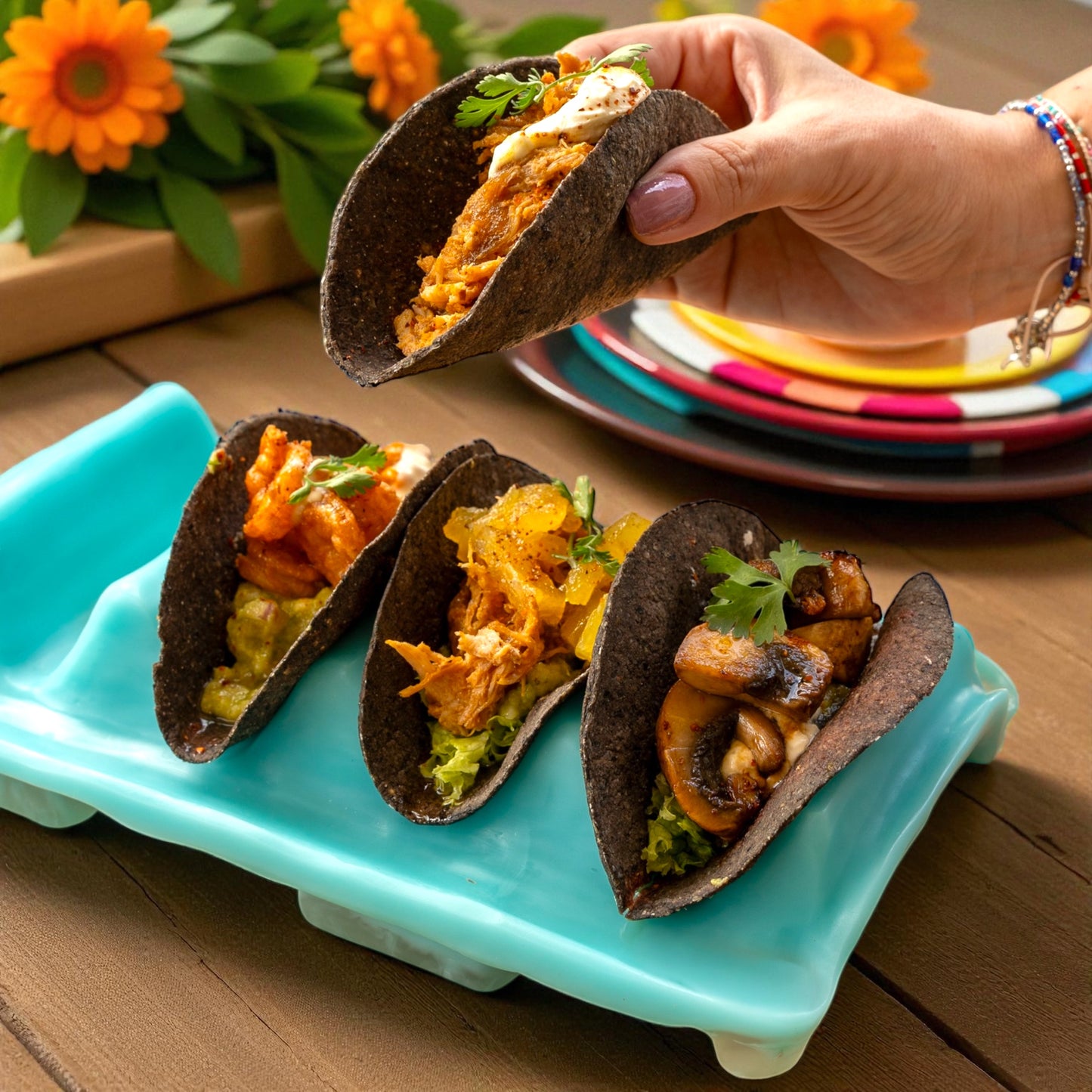 PLATO o BANDEJA para servir Tacos 🌮 en Resina Especial